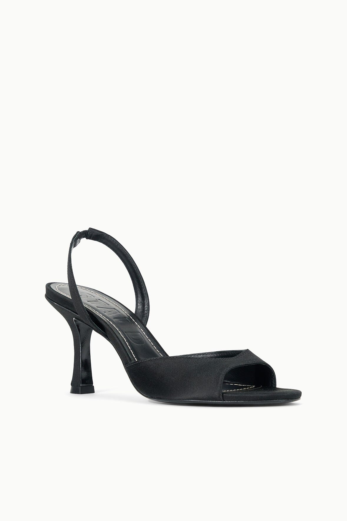 BRIGITTE HEEL | BLACK SATIN