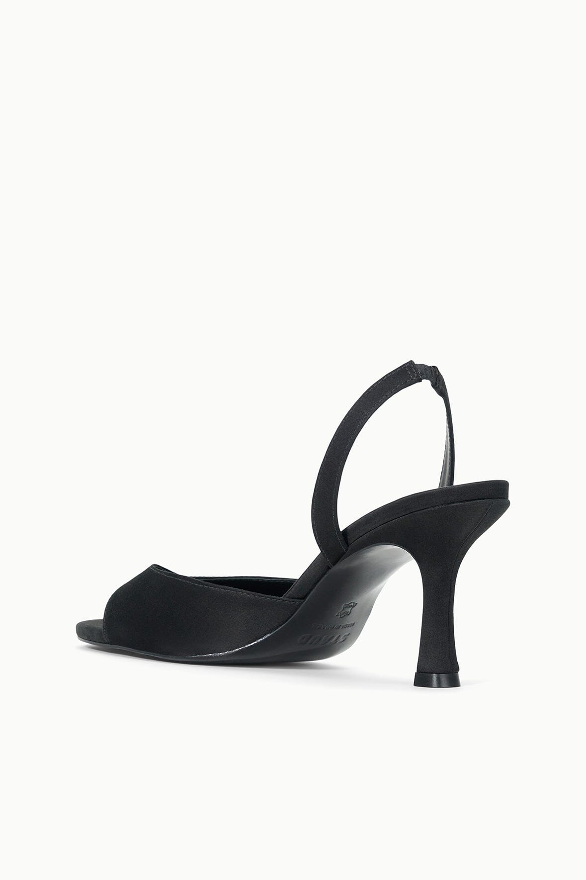 BRIGITTE HEEL | BLACK SATIN