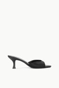 BRIGITTE SATIN MULE | BLACK