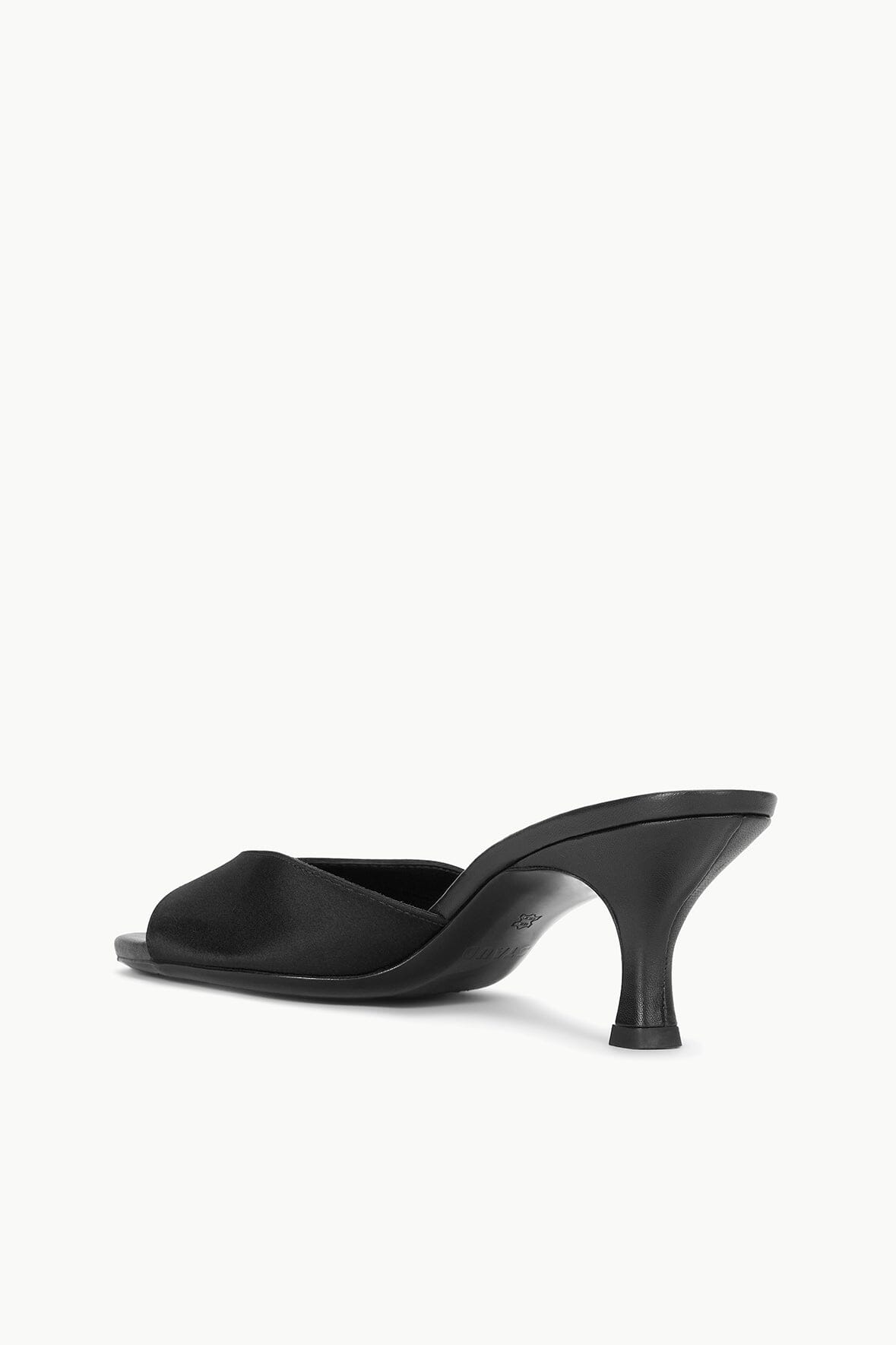 BRIGITTE SATIN MULE | BLACK