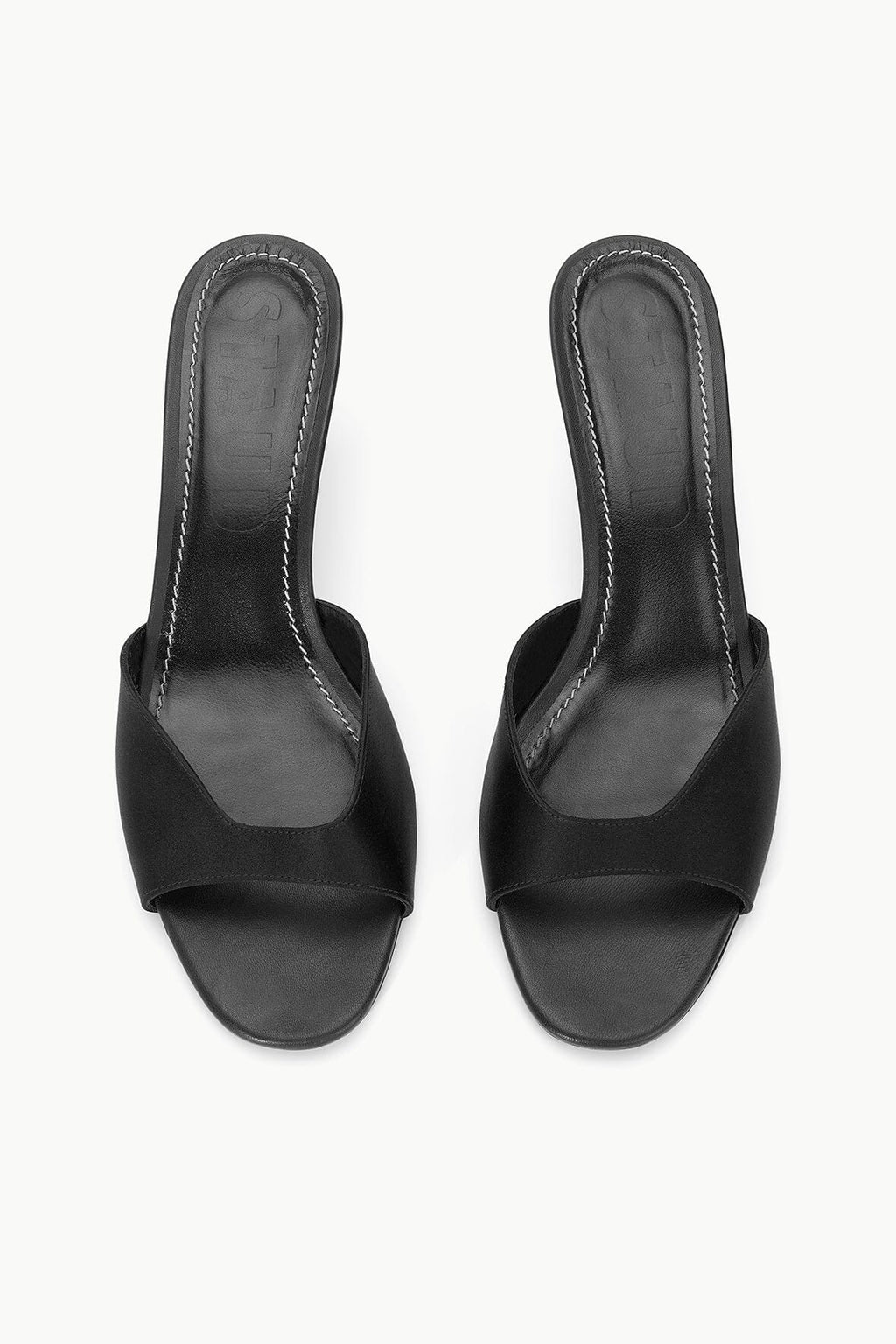 BRIGITTE SATIN MULE | BLACK