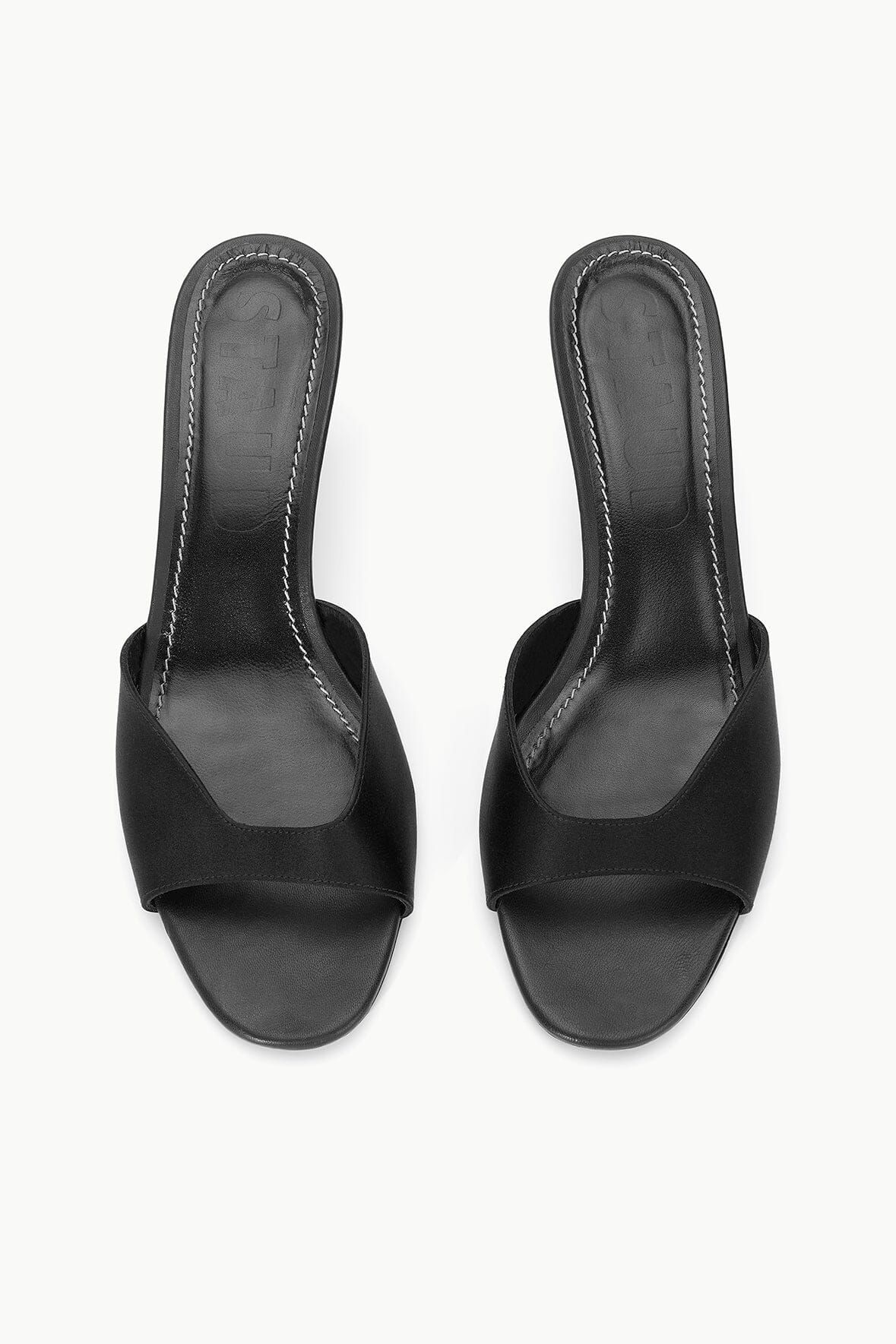 BRIGITTE SATIN MULE | BLACK