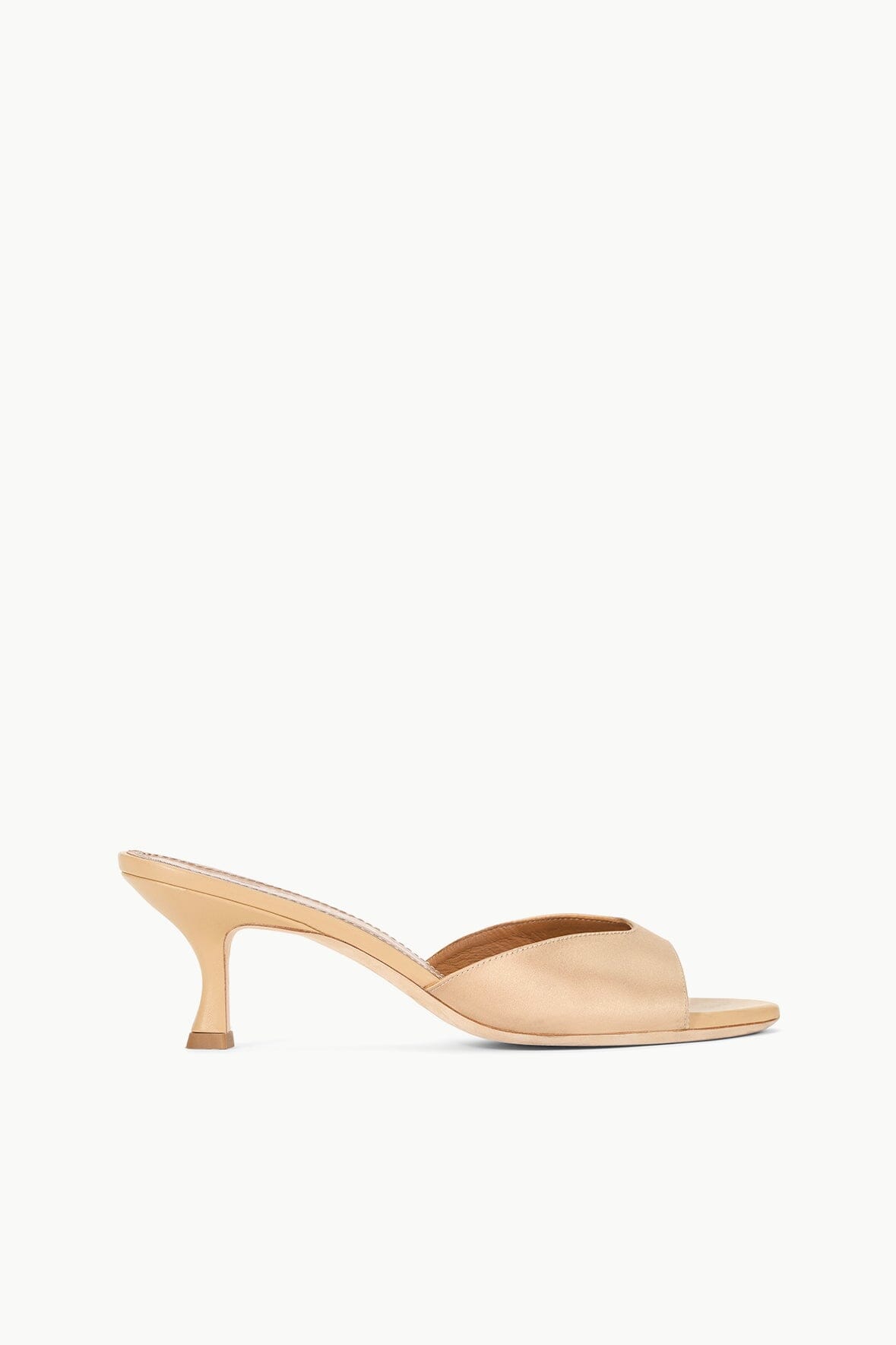 BRIGITTE SATIN MULE | CAMEL