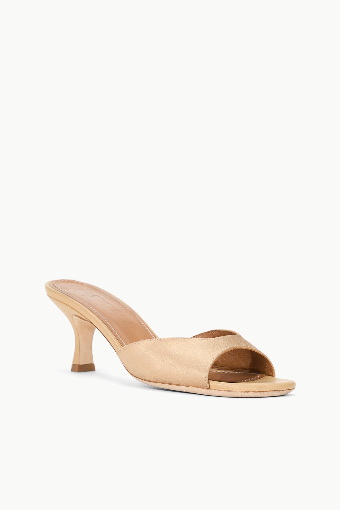 BRIGITTE SATIN MULE | CAMEL