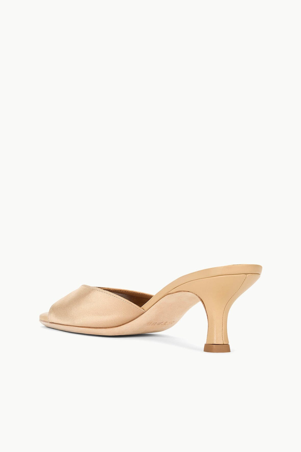 BRIGITTE SATIN MULE | CAMEL