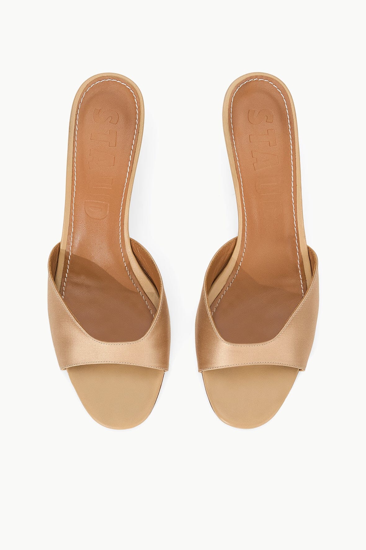 BRIGITTE SATIN MULE | CAMEL