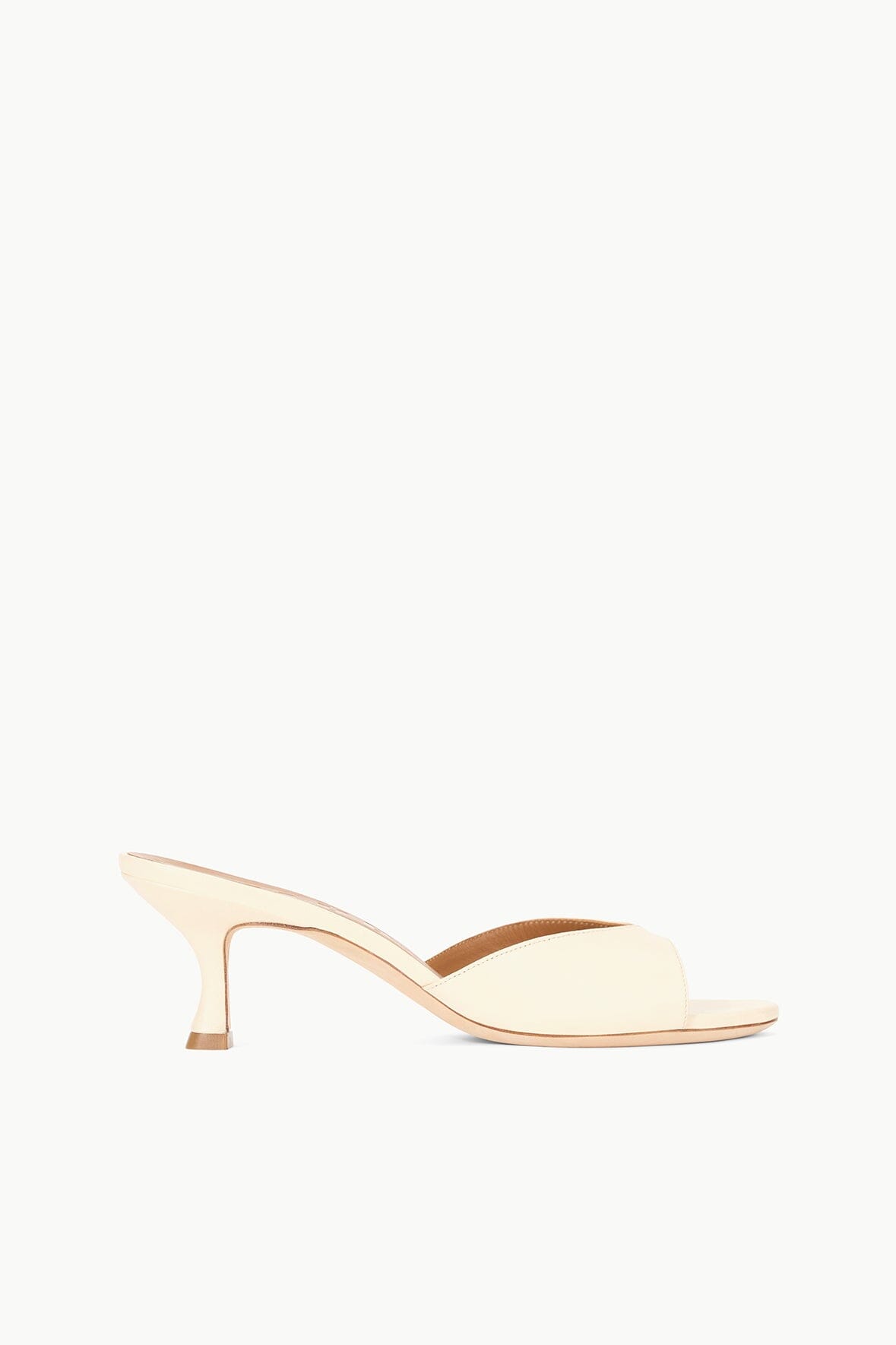 BRIGITTE LEATHER MULE | CREAM