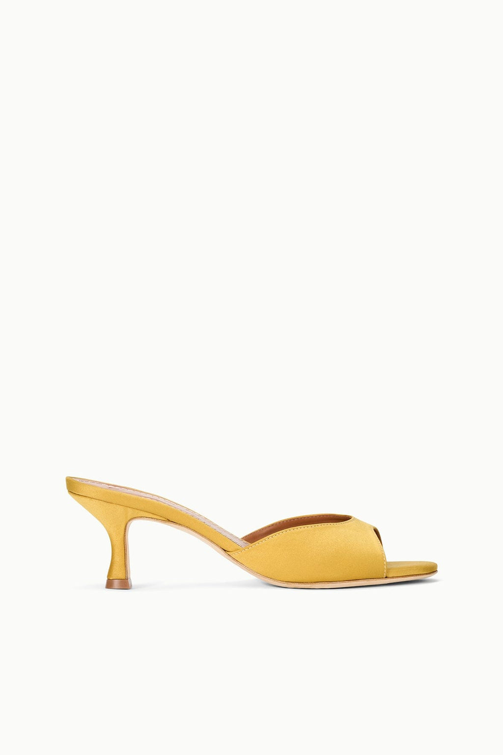 BRIGITTE SATIN MULE | GOLDENROD
