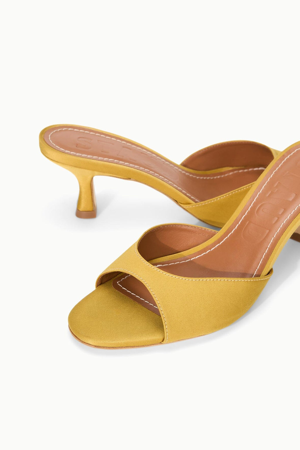 BRIGITTE SATIN MULE | GOLDENROD