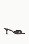 BRIGITTE LEATHER MULE | ESPRESSO KNOTTED