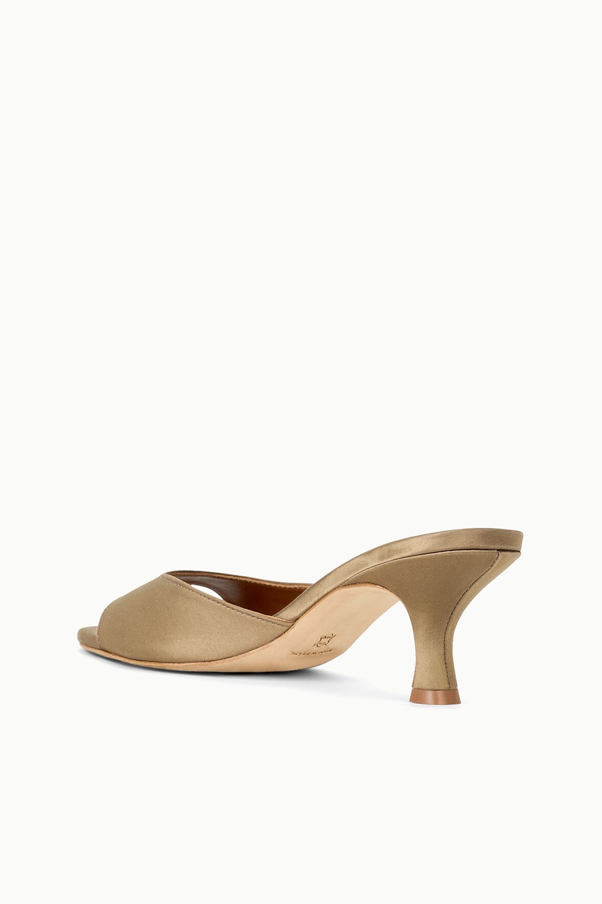 BRIGITTE SATIN MULE | TRUFFLE