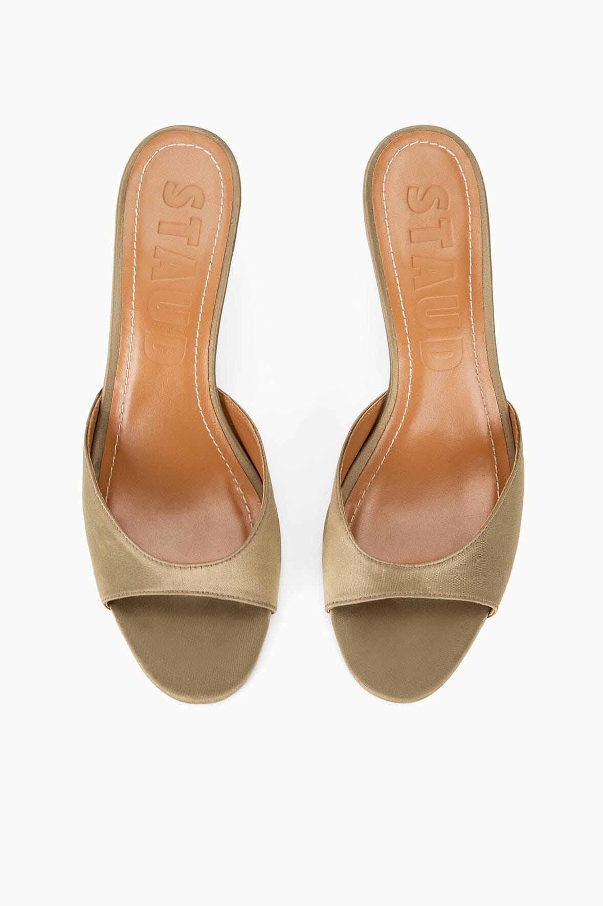BRIGITTE SATIN MULE | TRUFFLE