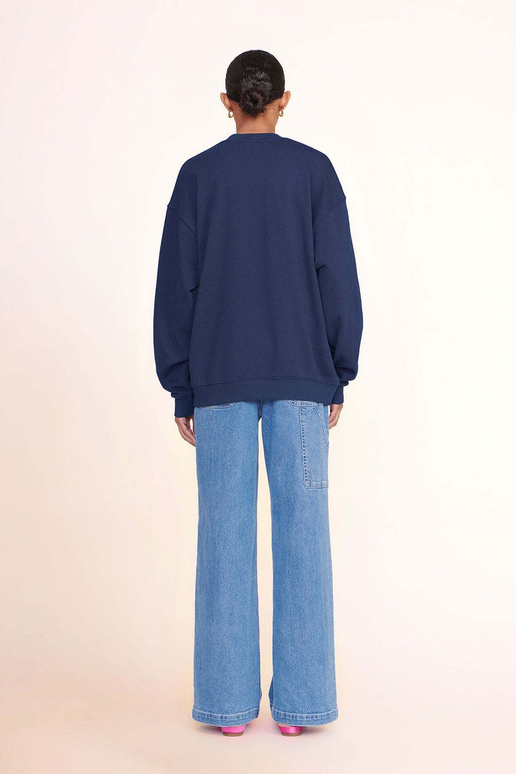 CUSTOM STAUD x C.BONZ OVERSIZED SWEATSHIRT | NAVY