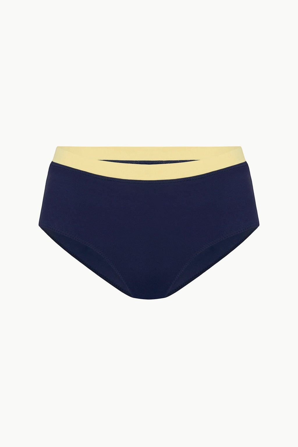 DEVON HIGH RISE BIKINI BOTTOM | NAVY COLORBLOCK
