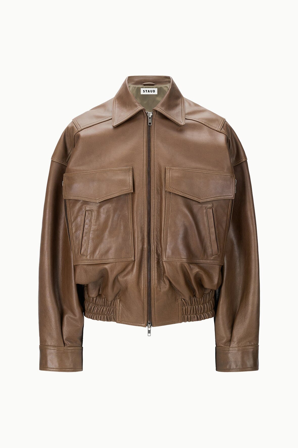 EUGENE LEATHER JACKET | TRUFFLE