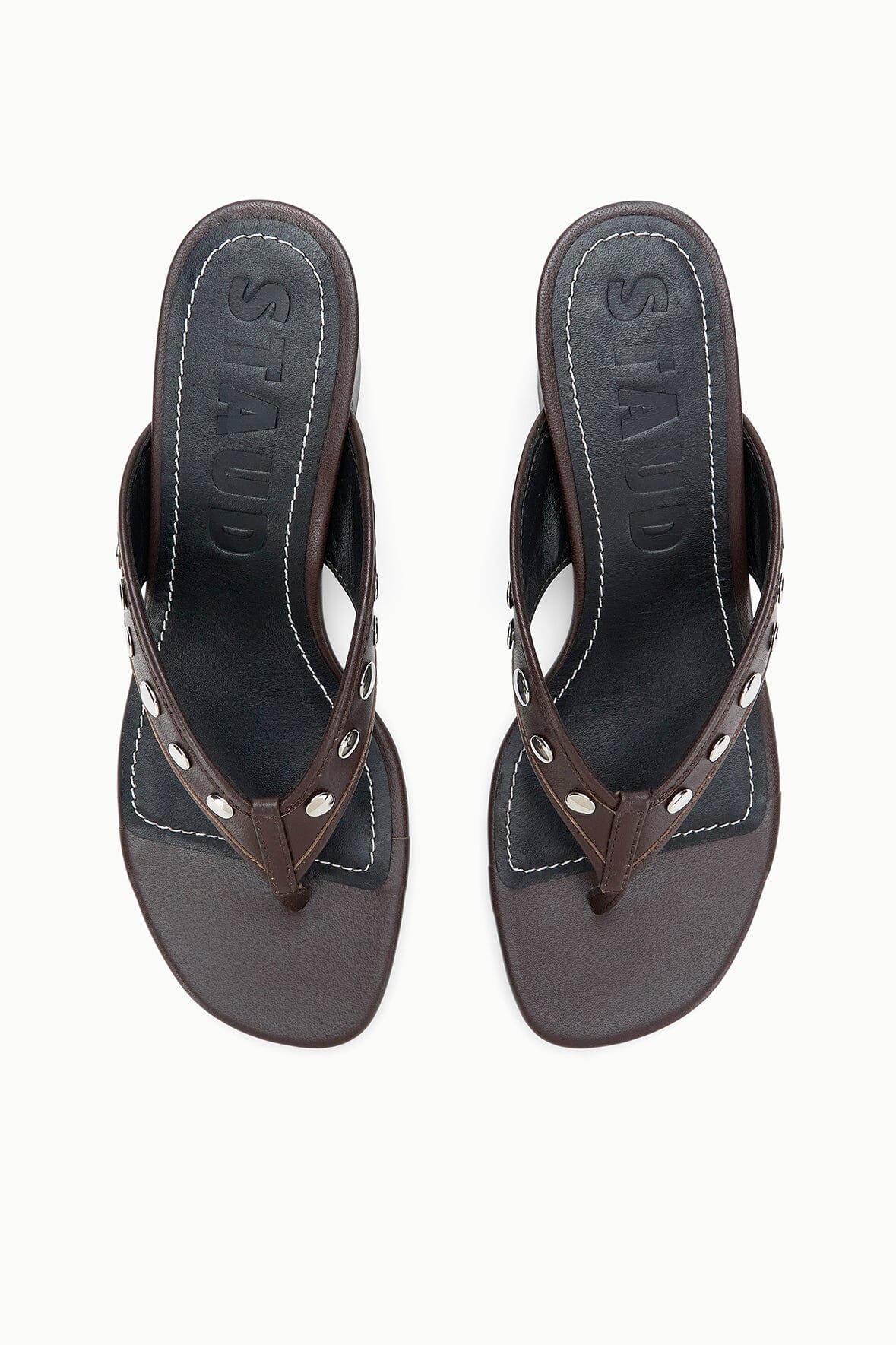 NOVA THONG HEEL | ESPRESSO STUDS