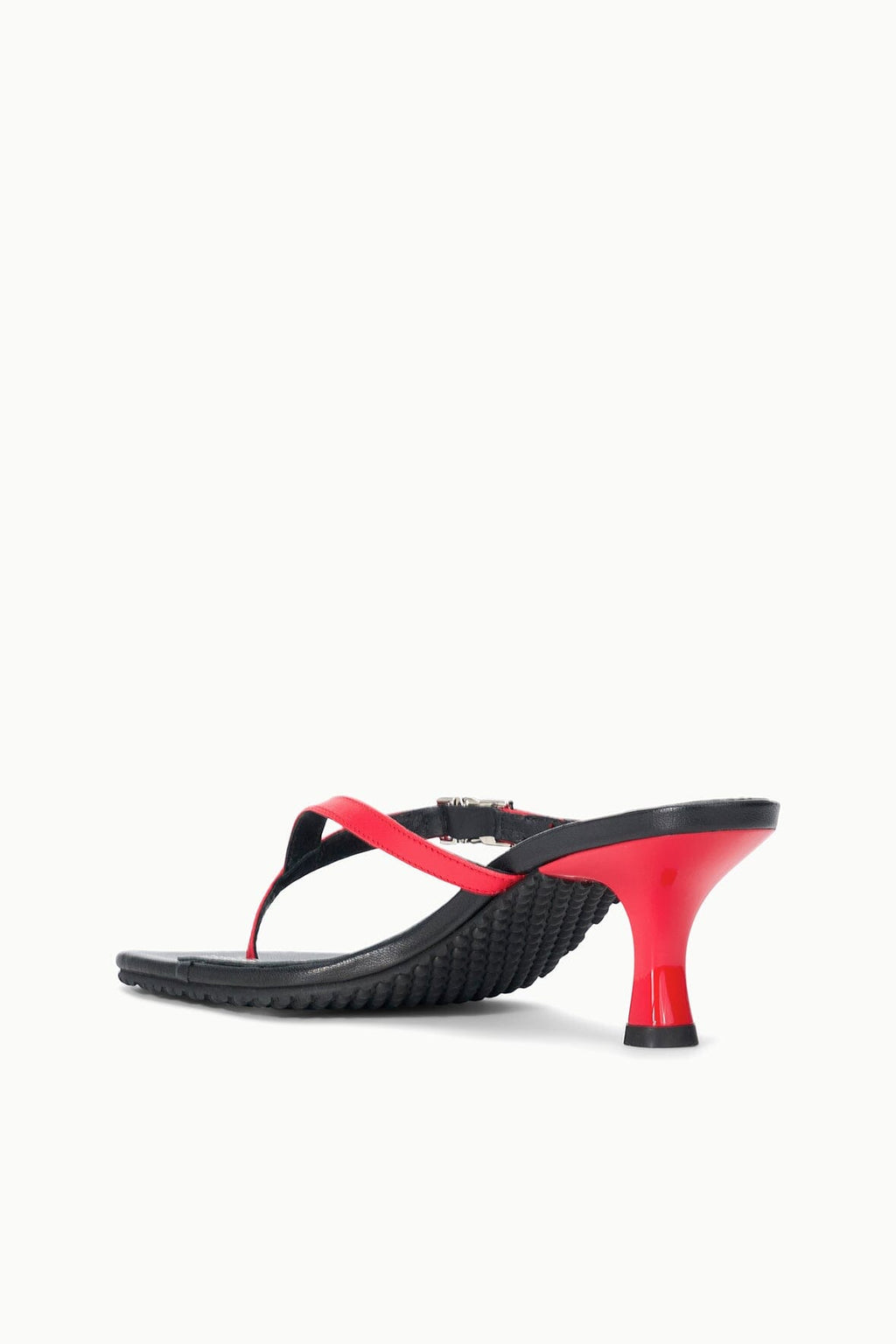 FLYNN KITTEN HEEL | BLACK RED ROSE