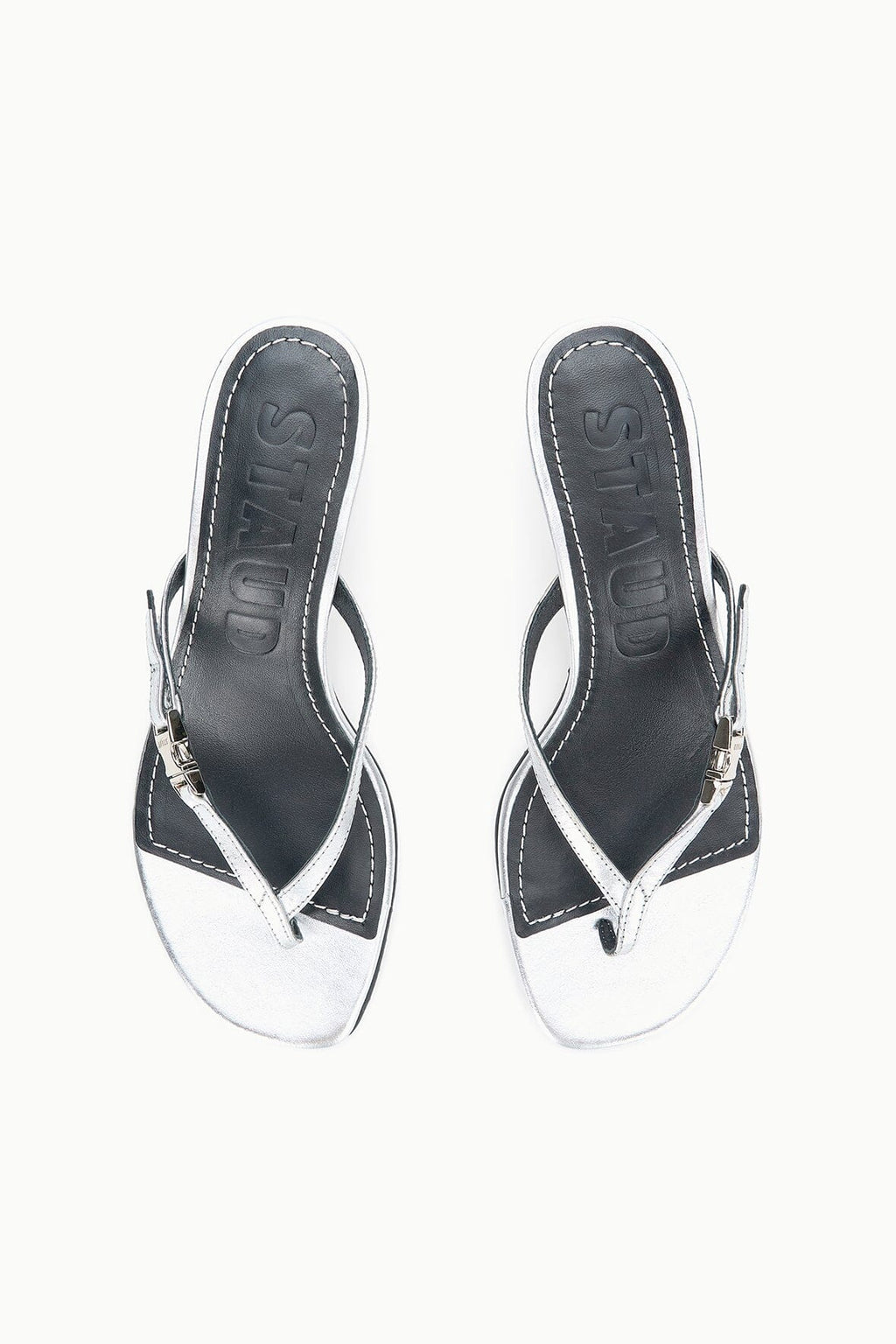 FLYNN KITTEN HEEL | SILVER