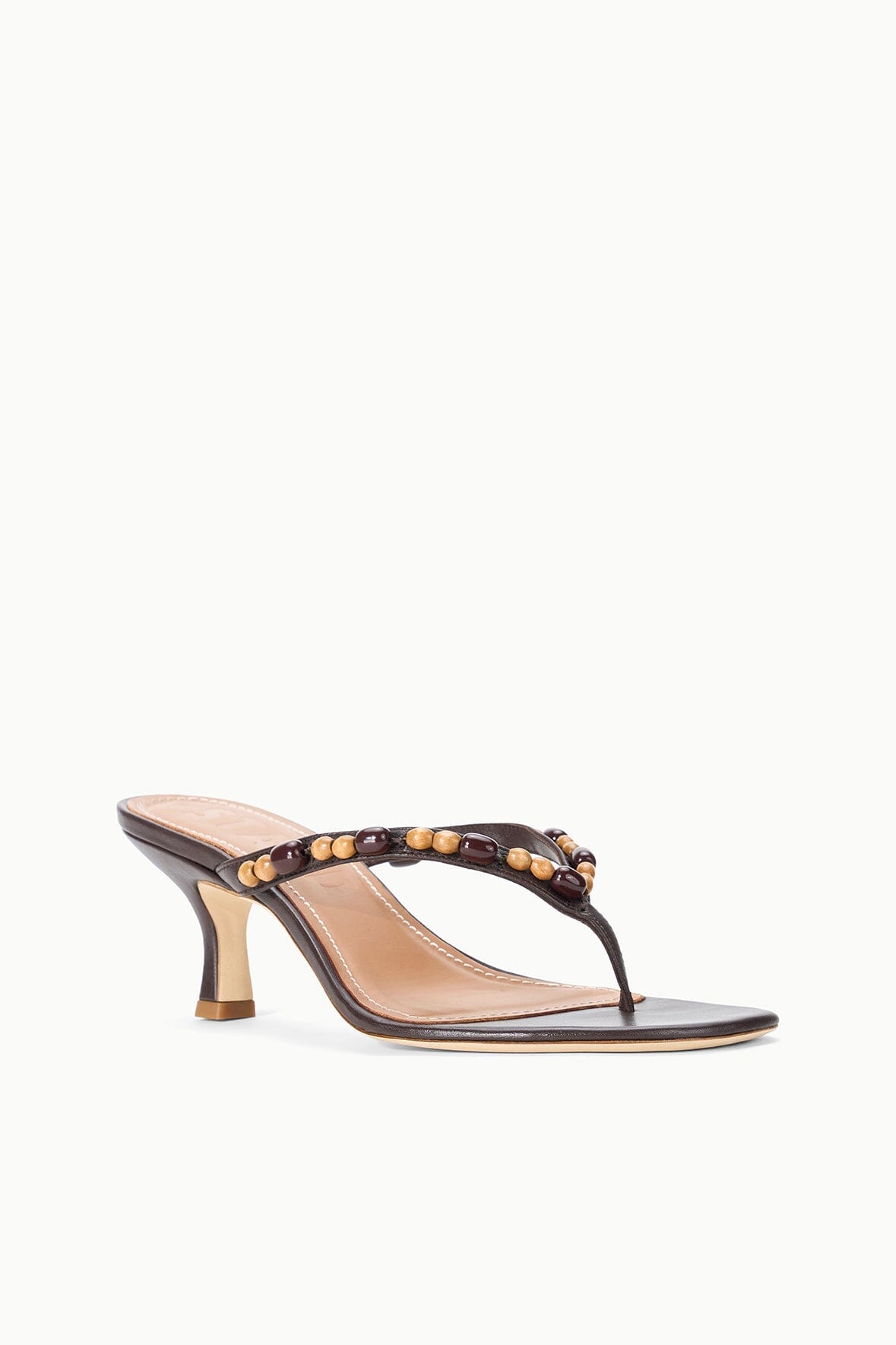FREJA KITTEN HEEL | WOOD BEADS