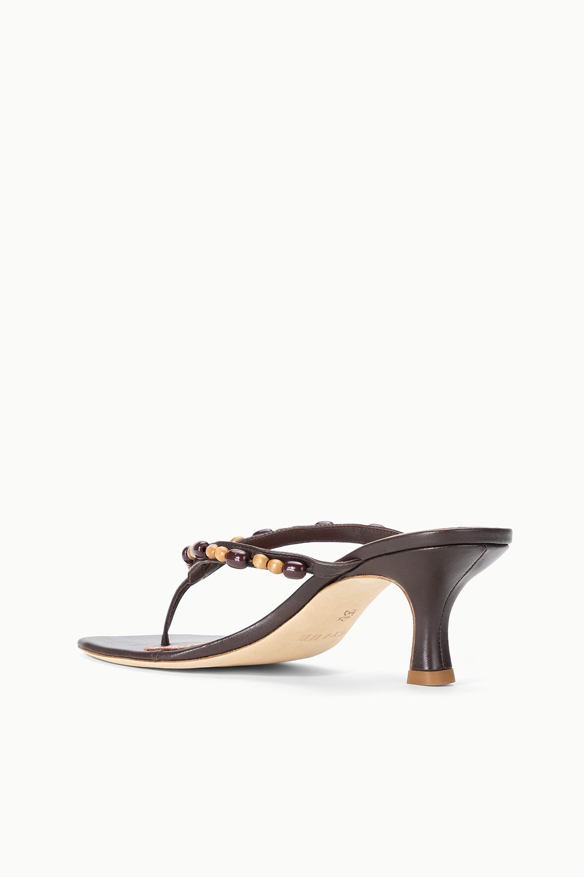 FREJA KITTEN HEEL | WOOD BEADS