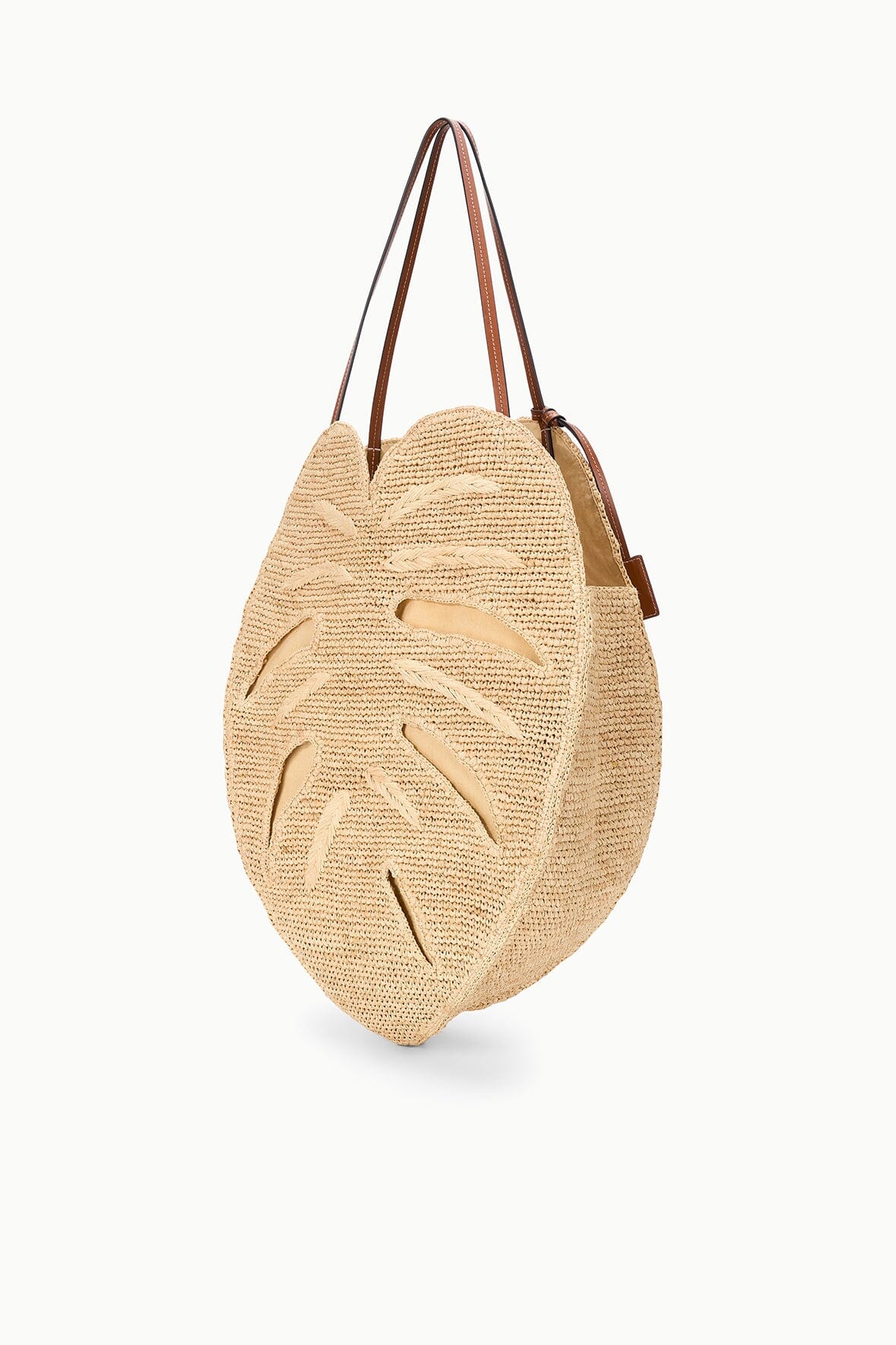 LARGE PALM RAFFIA BAG | NATURAL