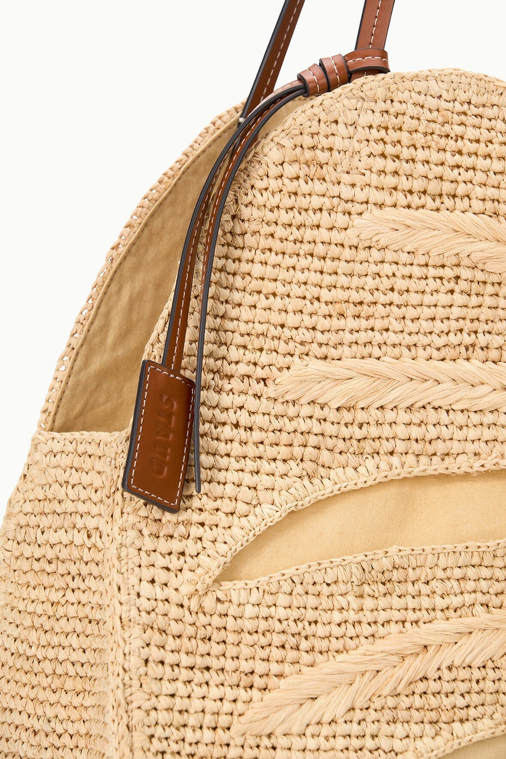 LARGE PALM RAFFIA BAG | NATURAL