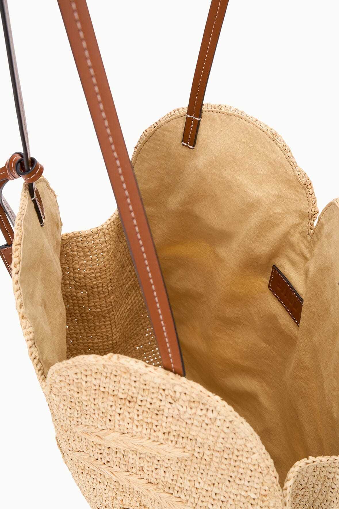 LARGE PALM RAFFIA BAG | NATURAL