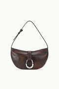 HARLOW CRESCENT SHOULDER BAG | ESPRESSO DISTRESSED