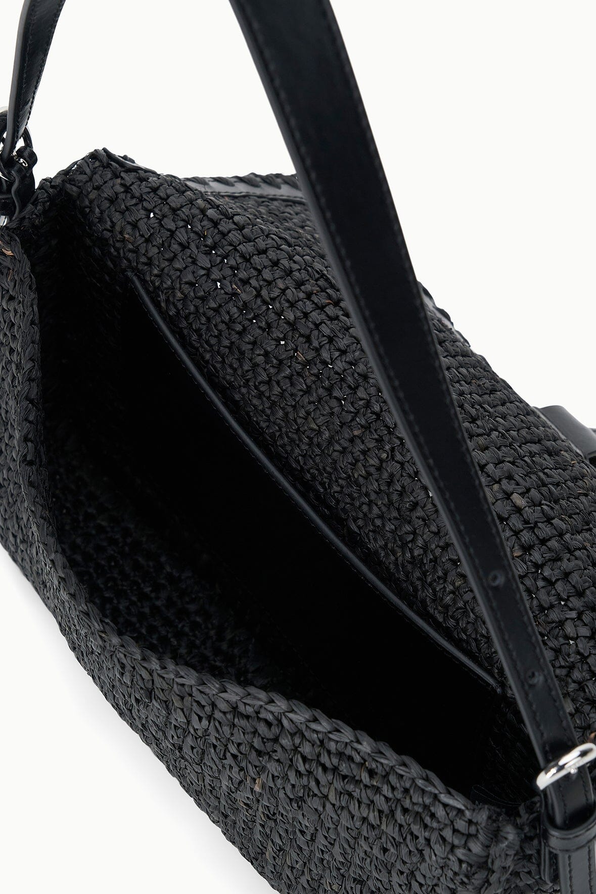 HARLOW RAFFIA BAG | BLACK RAFFIA