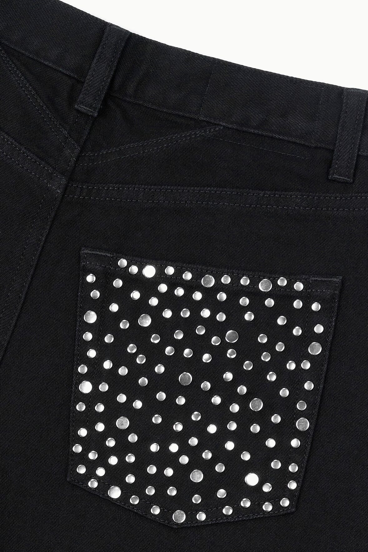 JACKSON BARREL JEAN | STUDDED BLACK