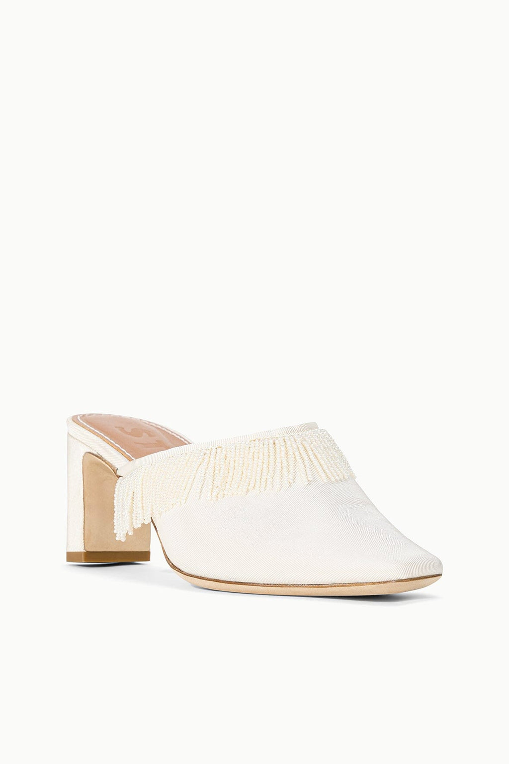 JOANNA KITTEN HEEL MULE | IVORY