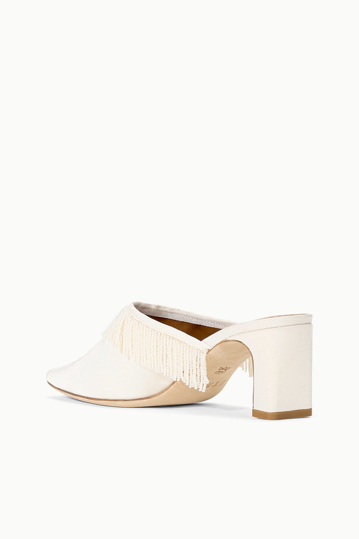 JOANNA KITTEN HEEL MULE | IVORY
