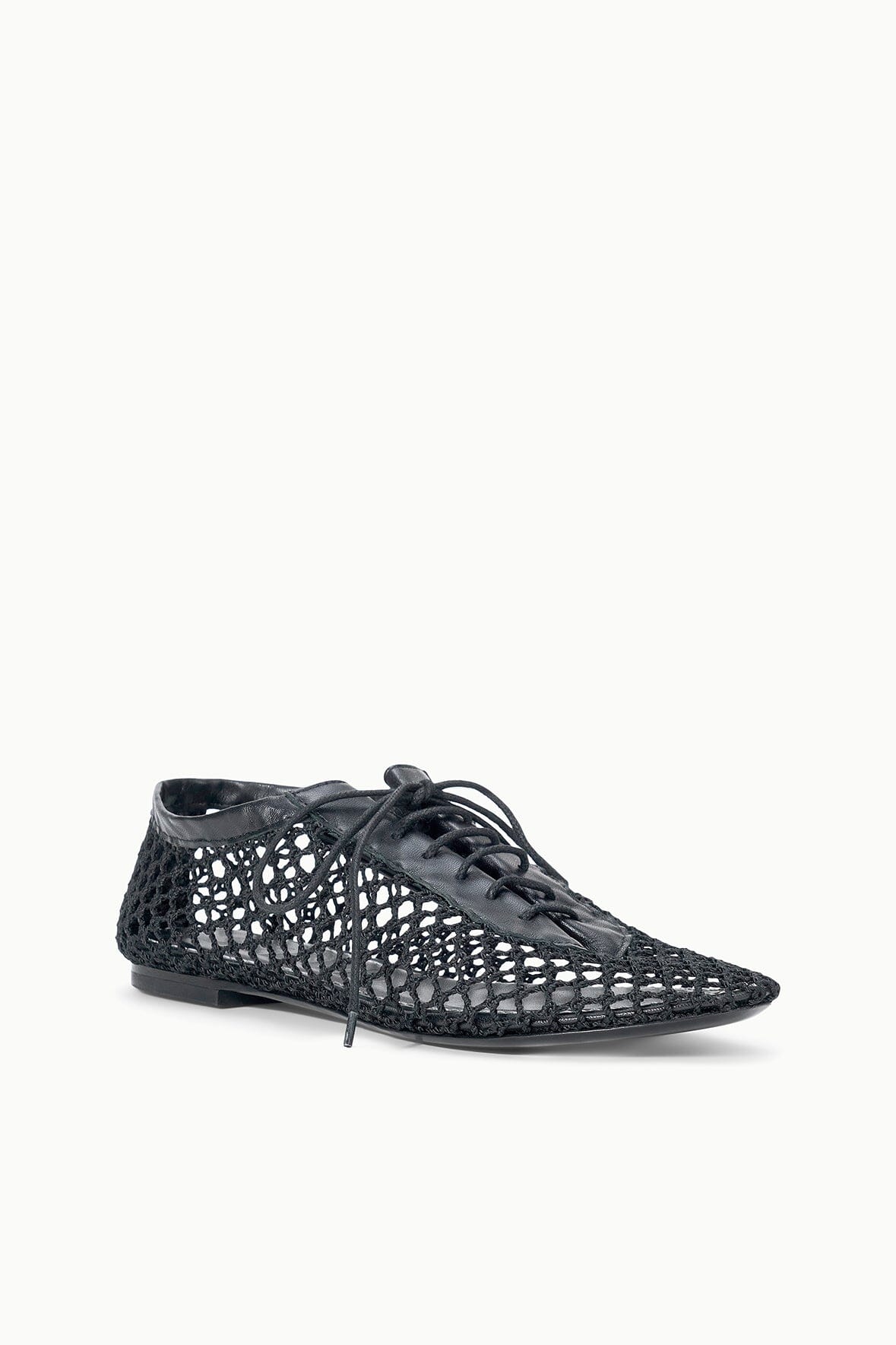 KIT LACE UP FLAT | BLACK