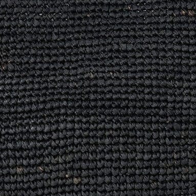 LARGE RAFFIA MOON TOTE BAG | BLACK RAFFIA
