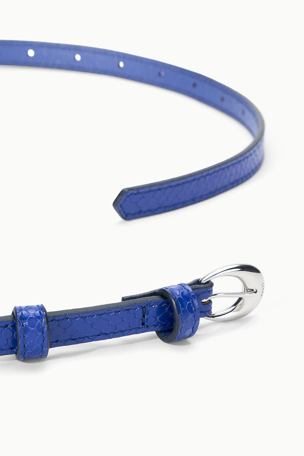 SLIM MOON BUCKLE BELT - 13MM | COBALT