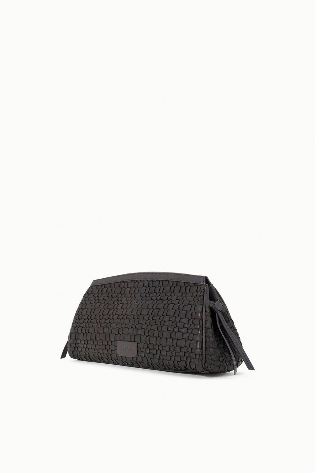 MAUDE SOFT CLUTCH | ESPRESSO WOVEN LEATHER