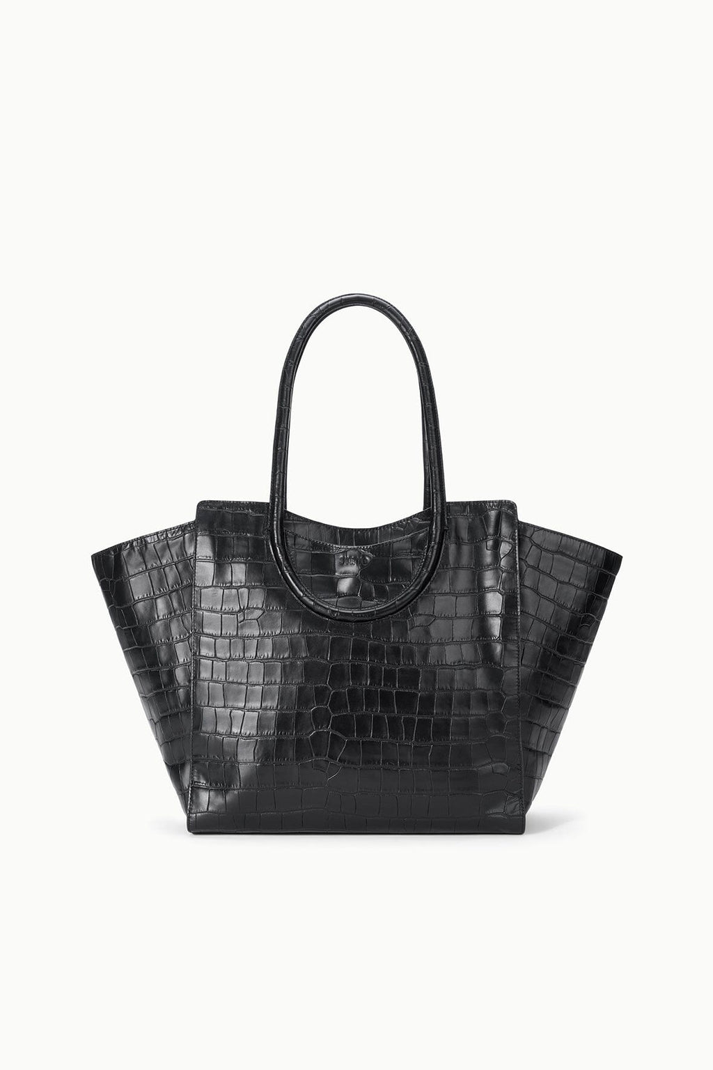 MAUDE TOTE BAG | BLACK CROCO