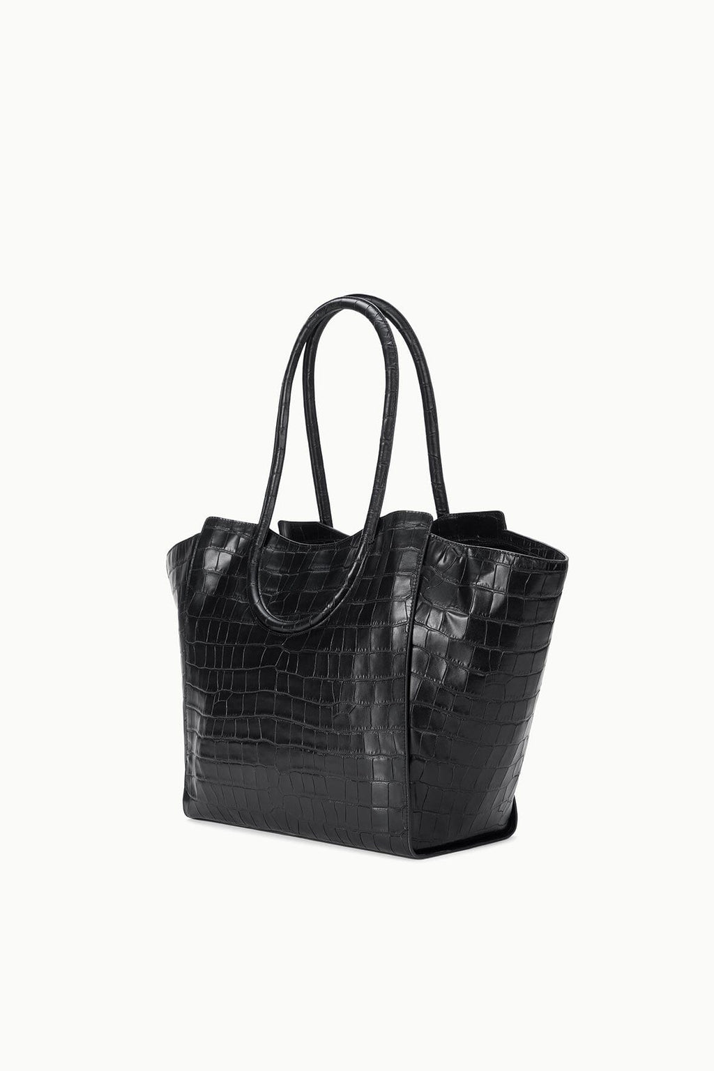 MAUDE TOTE BAG | BLACK CROCO