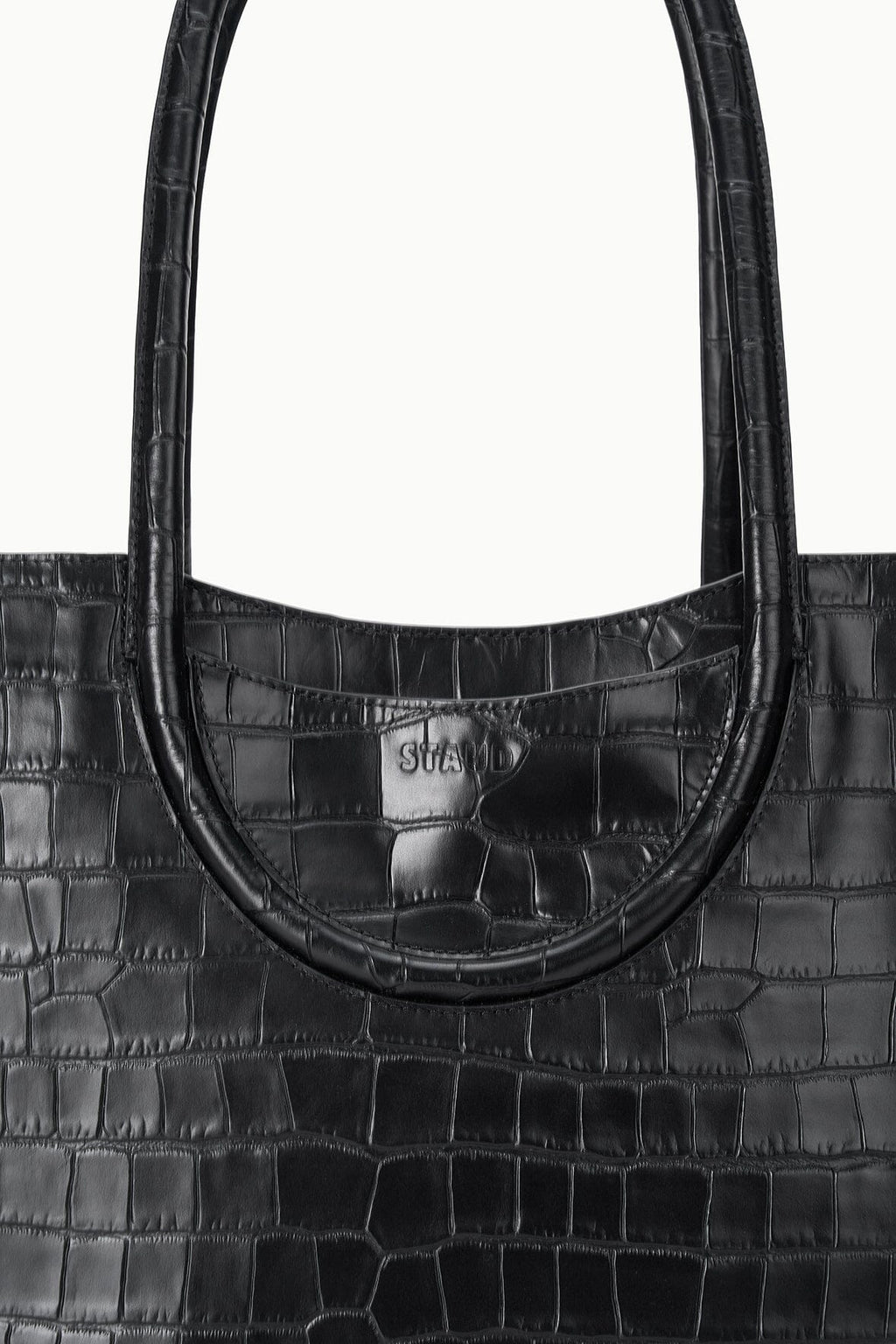 MAUDE TOTE BAG | BLACK CROCO