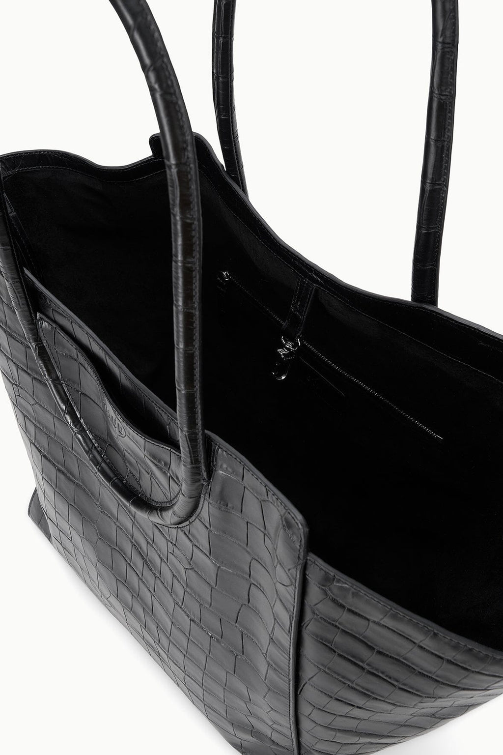 MAUDE TOTE BAG | BLACK CROCO