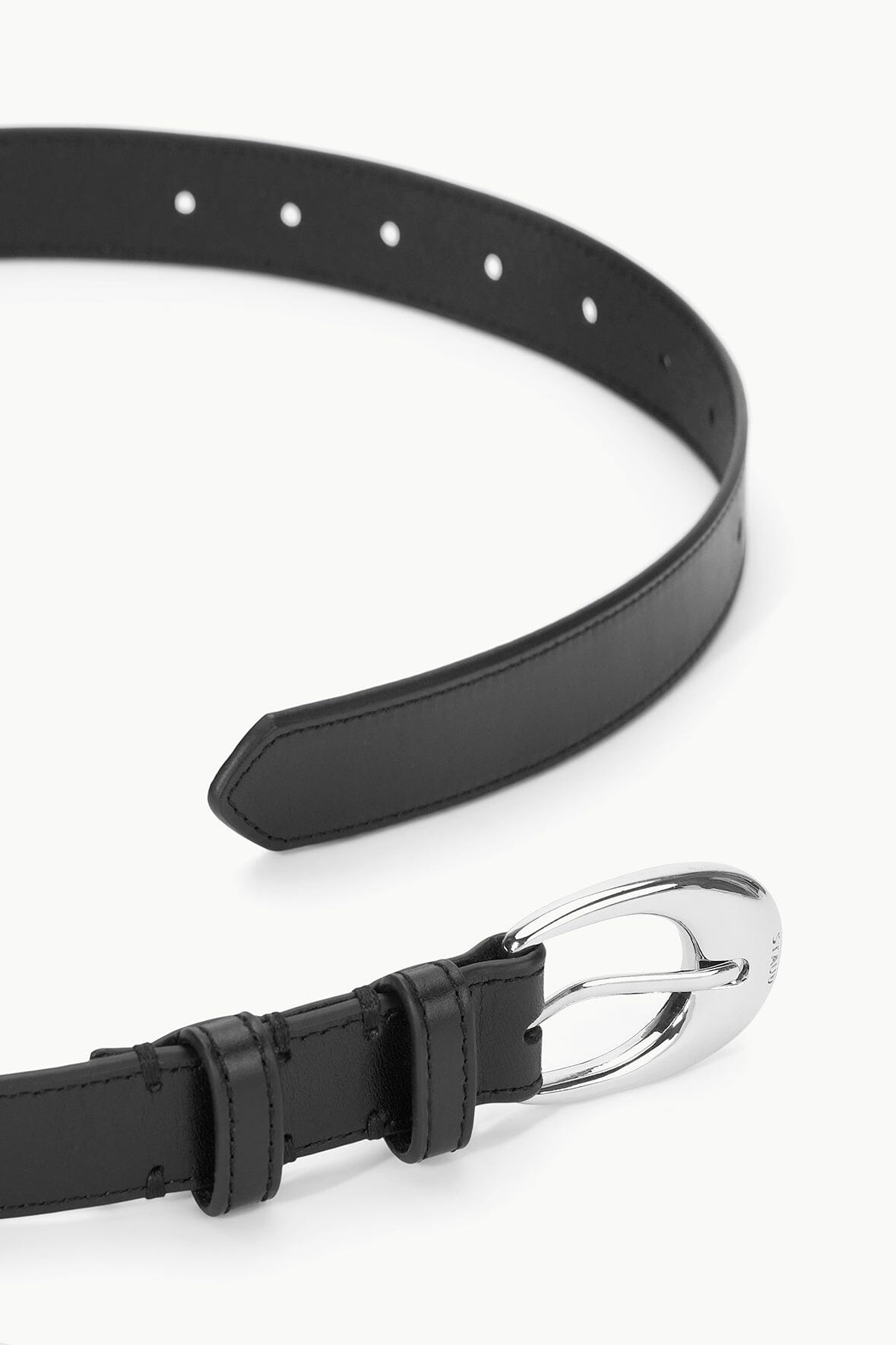 MOON BUCKLE BELT | BLACK SILVER