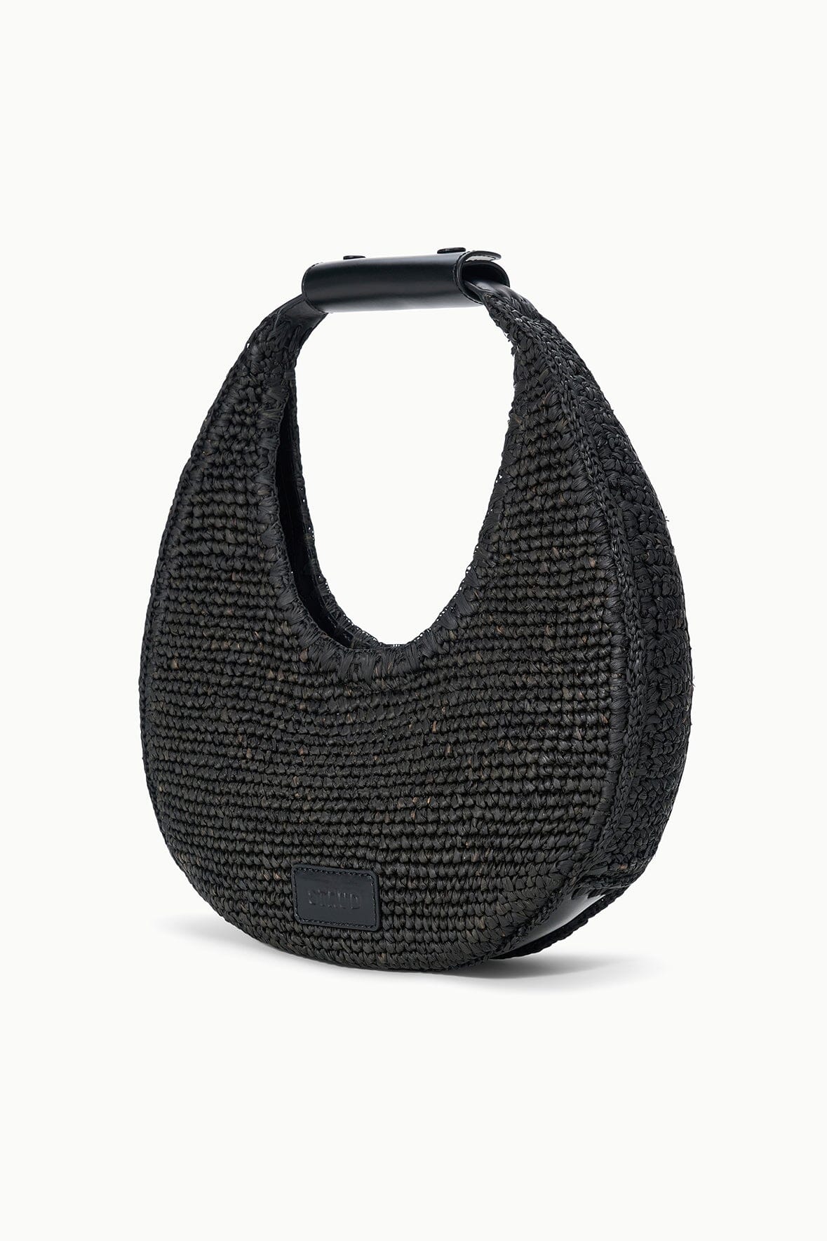 MOON RAFFIA BAG | BLACK RAFFIA