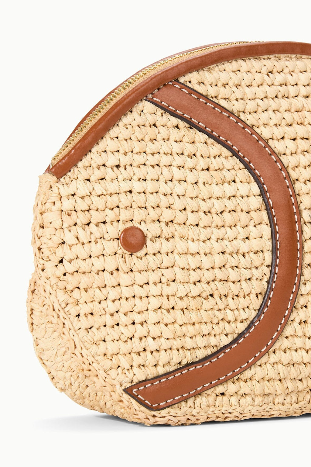 PESCE RAFFIA CLUTCH | NATURAL TAN