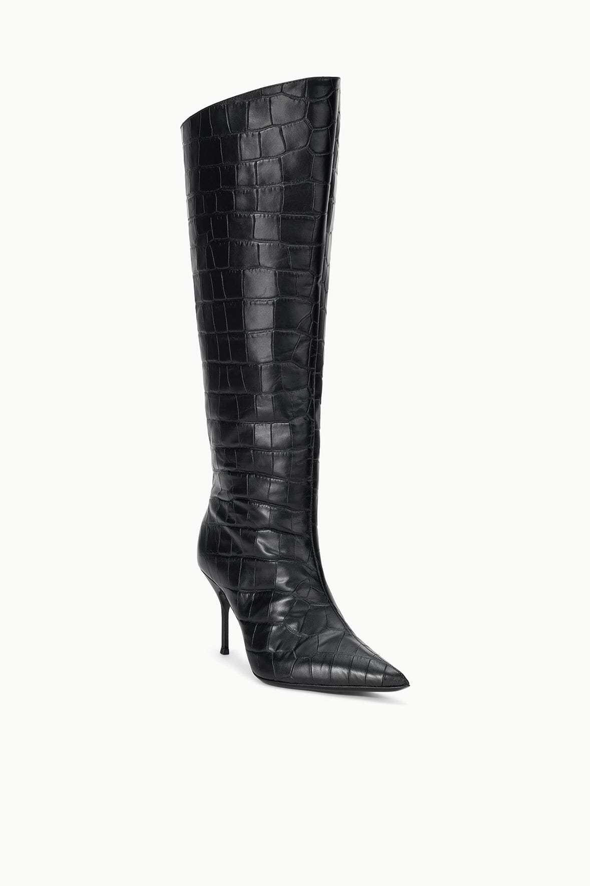 SEBASTIAN HIGH HEEL BOOT | BLACK CROCO