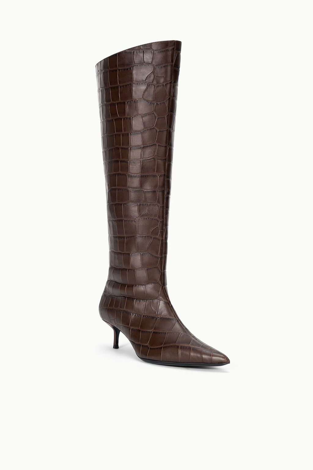 SEBASTIAN KITTEN HEEL BOOT | ESPRESSO CROCO