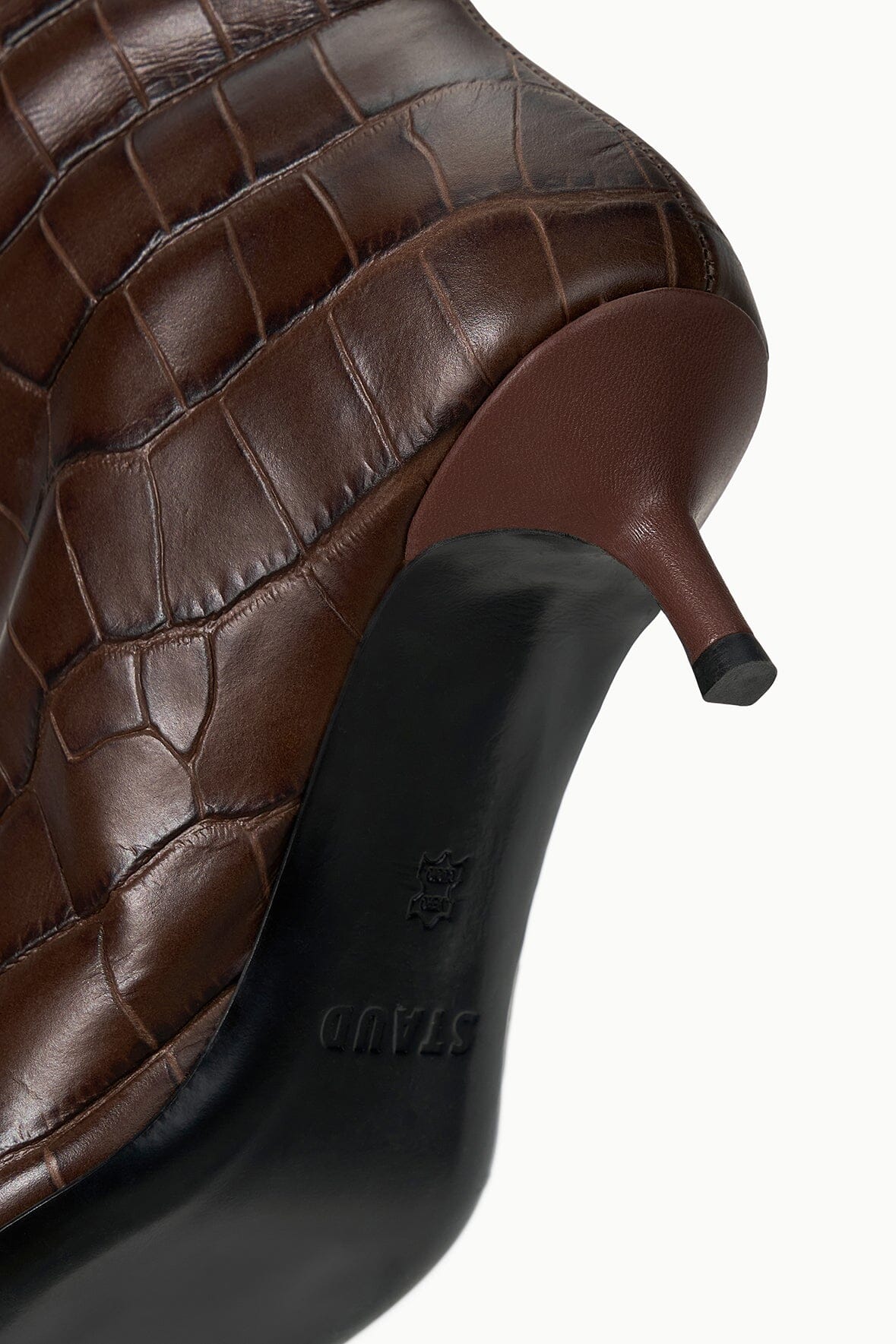 SEBASTIAN KITTEN HEEL BOOT | ESPRESSO CROCO