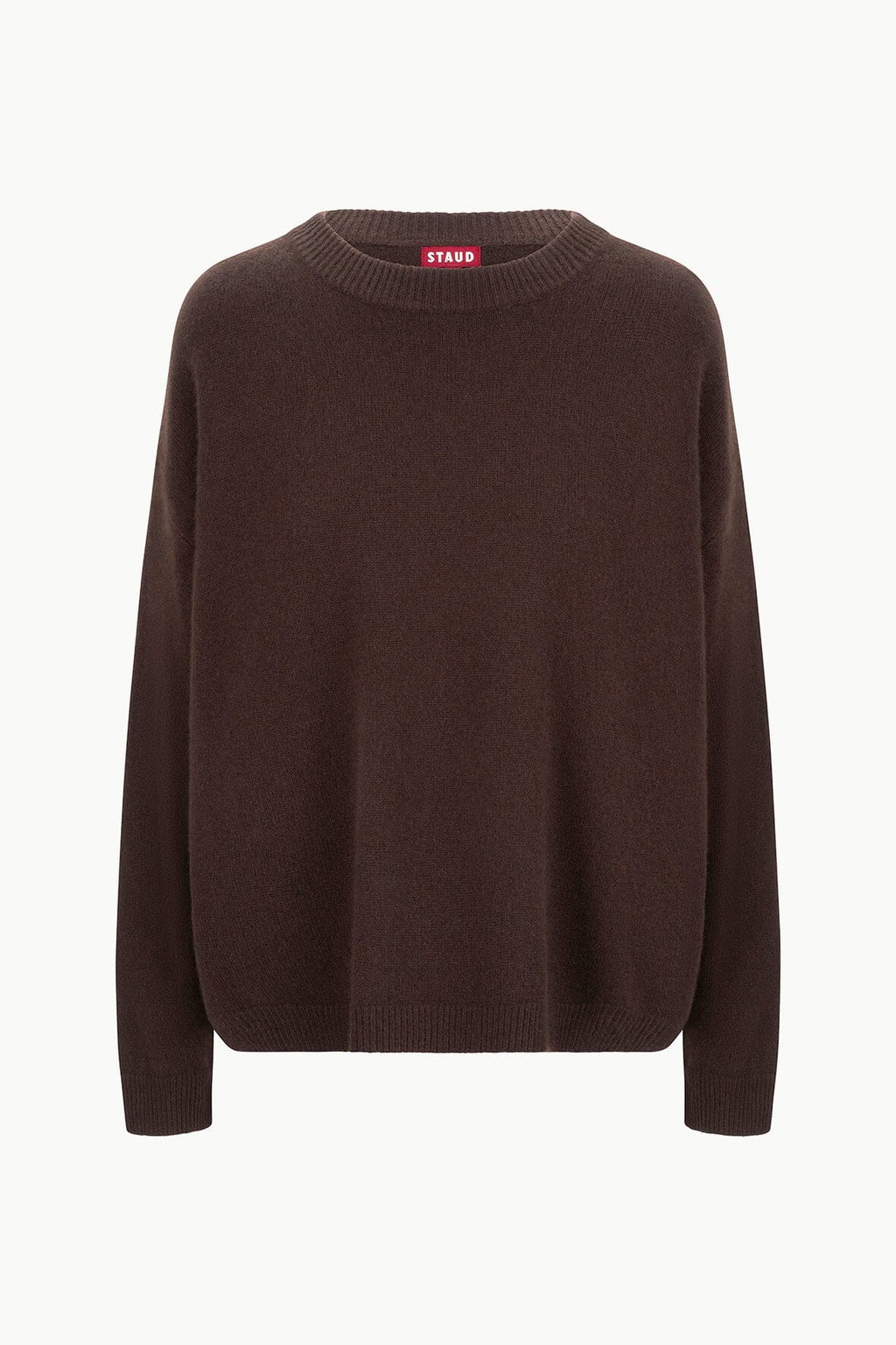 SERRANO CASHMERE RELAXED CREW | DARK CHOCOLATE