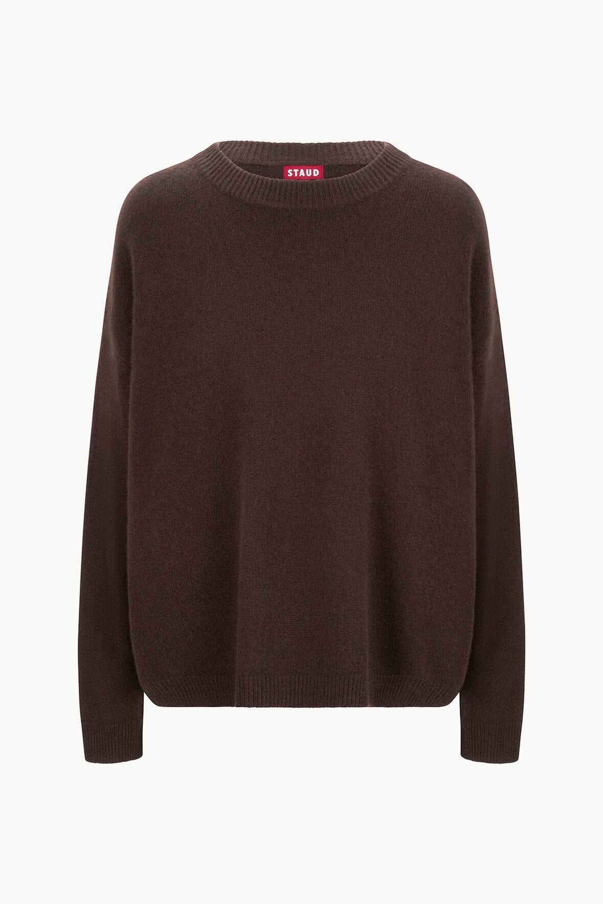 SERRANO CASHMERE RELAXED CREW | DARK CHOCOLATE