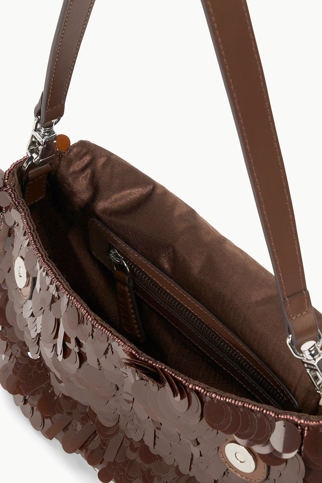 TIMMY SHOULDER BAG | CACAO SEQUINS