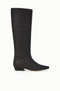 WALLY FLAT BOOT | ESPRESSO WOVEN LEATHER